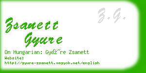 zsanett gyure business card